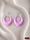 Western pink ear hoops