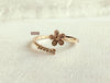 Golden rose floral ring