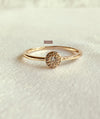 Rose gold round ring