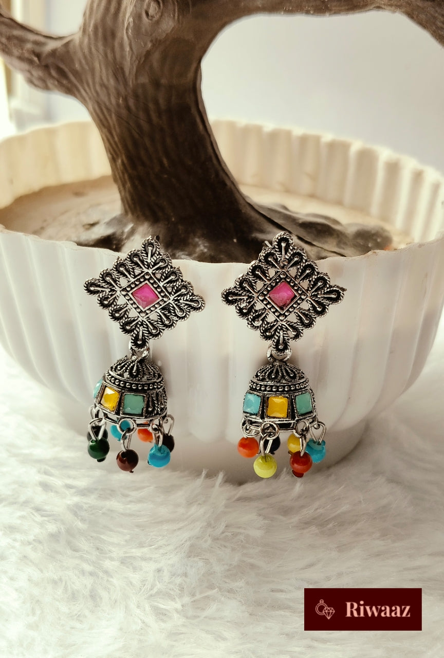 Combo 3 pair oxidised jhumka