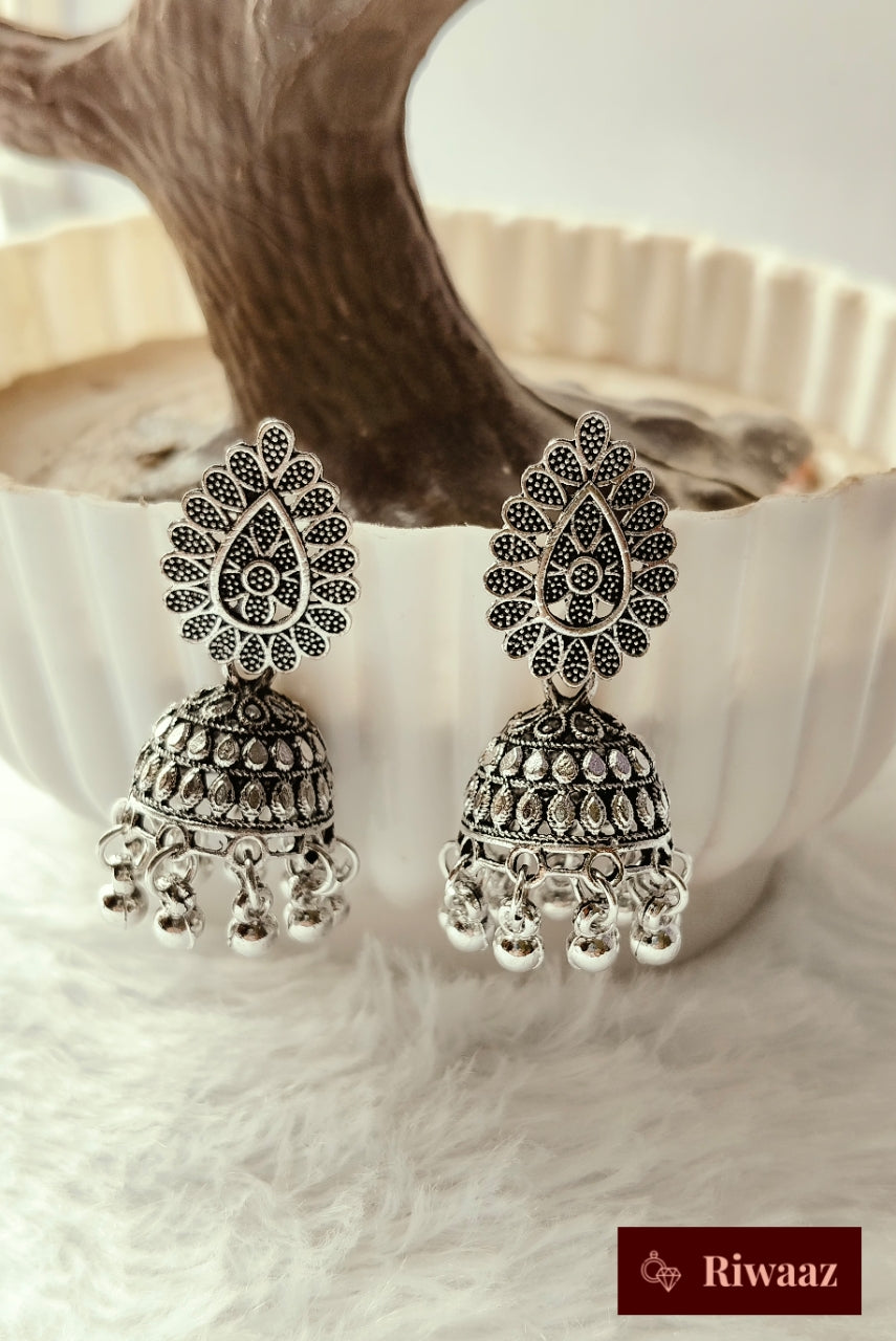 Combo 3 pair oxidised jhumka