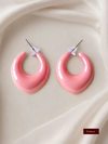 Light peach ear hoops