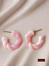 Western curl pink ear hoop