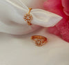 Floral mini diamond hoop earring