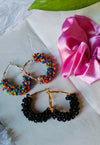 2 Beaded earrings + free scrunchies