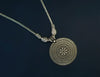 Traditional silver round oxidised  necklace