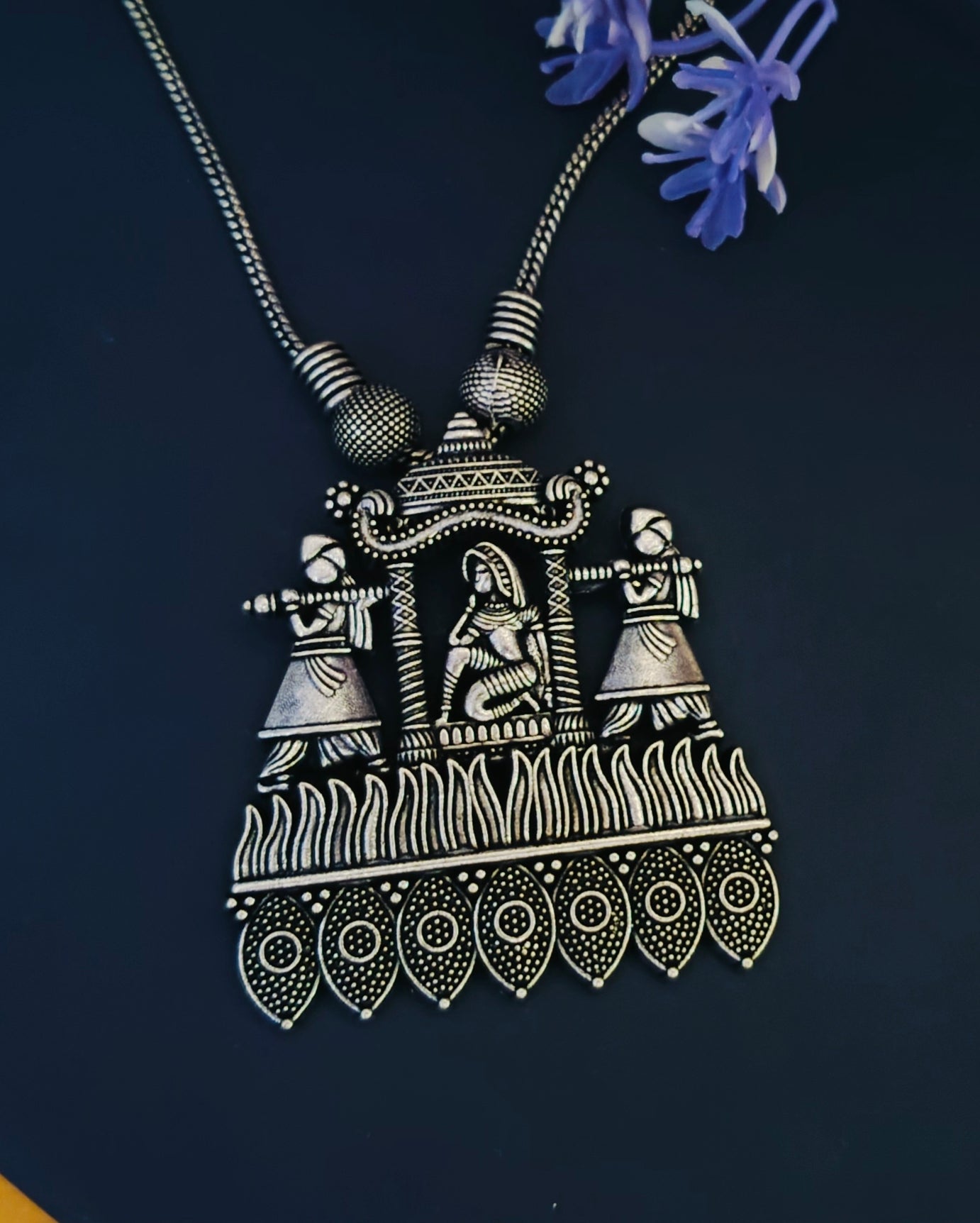 Traditional doli oxidised necklace