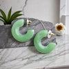 Sea green western ear hoops