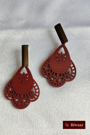 Traditional wooden earring