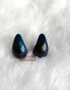 Chunky marble matte earring