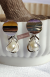 Pearl cage western earring