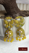 Yellow butterfly jhumka