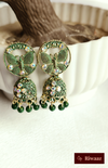 Green butterfly jhumka