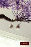 Silver ball earring