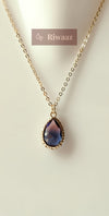 Blue sapphire golden pendant