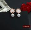 Pink durzy pearl earring