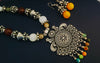 Multicolour pearl antique oxidised harram set