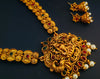 Maa durga golden oxidised long necklace with jhumka