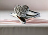 Silver plated diamond ring