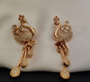 Peacock diamond threader earring