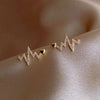 Heartbeat stud earring