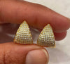 Round triangle diamond earring