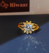 Sunflower diamond ring