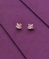 Pink swan earstud